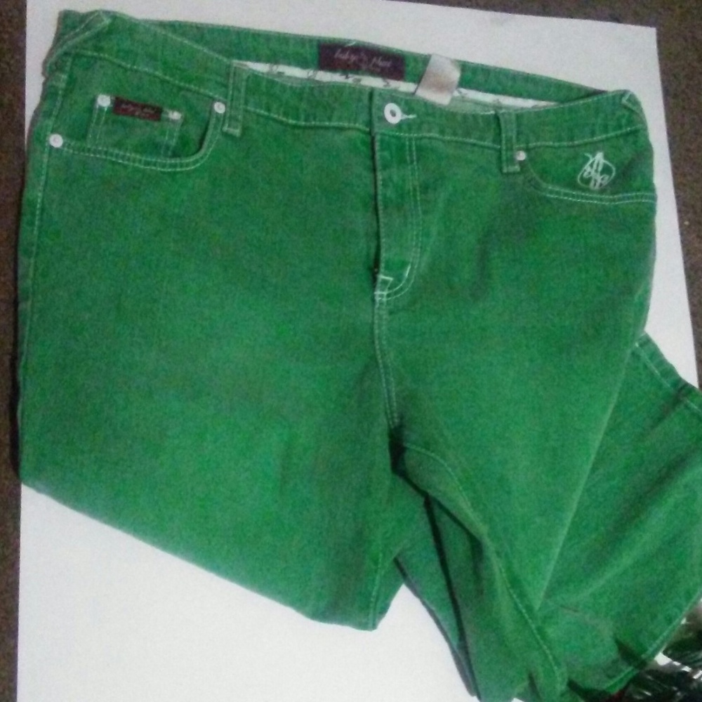 Baby Phat Light Green Capri Denim Plus Size 20